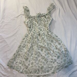 Hollister Green Floral Mini Dress